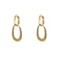 Matte Gold Open Double Circle 2" Earring