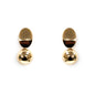 Flat Gold with Ball Drop .5" Earring