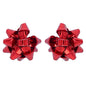 Red Metal .5" Bow Stud Earring