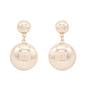 Worn Gold Stud and Circle 1" Earring