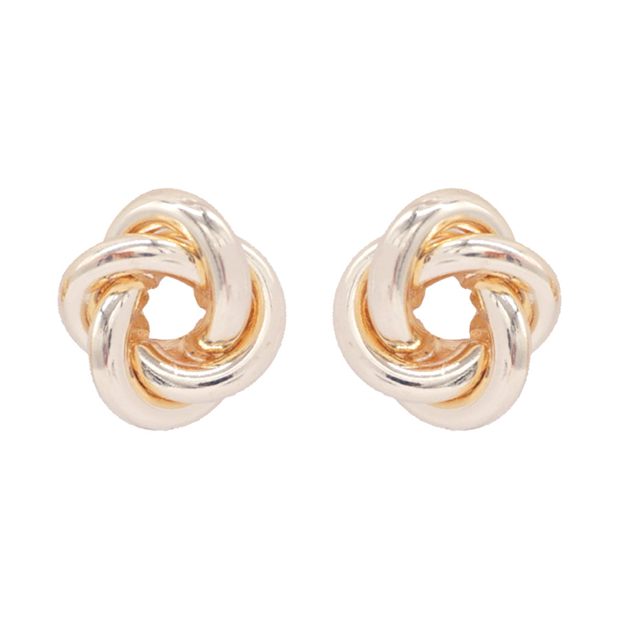 Gold Stud Knotted .4" Earring