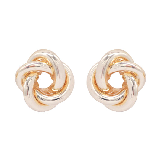 Gold Stud Knotted .4" Earring