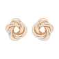 Gold Stud Knotted .4" Earring