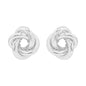 Silver Stud Knotted .4" Earring