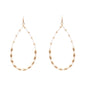 Pearl and Gold Beaded 2" Teardrop Earring