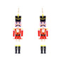 Red Acrylic Nutcracker 2.5" Drop Earring