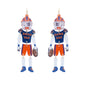 Navy and Orange Gameday Football Player 2.75" Earring with Movement