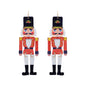 Red Glitter 3" Nutcracker Earring
