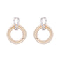 Gold Textured Circle 1.25" Hoop Earring