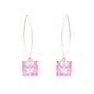 Pink Crystal with Gold Fishhook 2" Earring