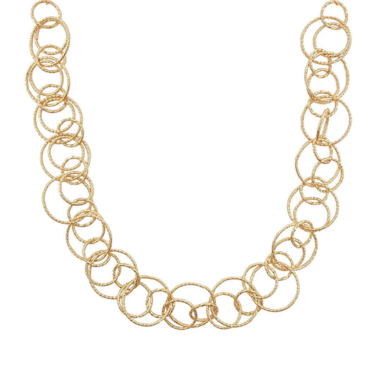 Thin Gold Layered Circles 16"-18" Necklace