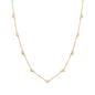 Gold Chain with Clear Circle Accents 16"-18" Necklace