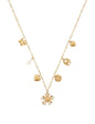 White Flower Multi Charm 16"-18" Necklace