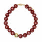 Pink Resin Beaded with Gold Ball Accent 16MM 16"-18" Necklace