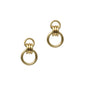 Gold Open Double Ring .5" Stud Earring