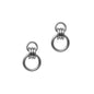 Silver Open Double Ring .5" Stud Earring