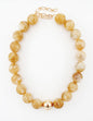 Natural 14MM with Gold Ball Accent 16"-18" Necklace