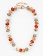 Brown Multi Large Oval Acrylic Beaded 16"-18" Necklace