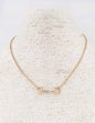 Gold Chain 16"-18" Necklace with Horse Bit Accent