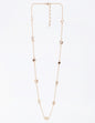 Gold Thin Chain with Hammered 36" Necklace