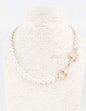 Freshwater Pearl with Gold Horsebit 16"-18" Necklace