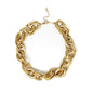 Gold Thick Textured Oval 18" Necklace