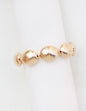 Gold Flat Beaded Stretch Bracelet
