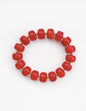 Red Acrylic Oval Stretch Bracelet