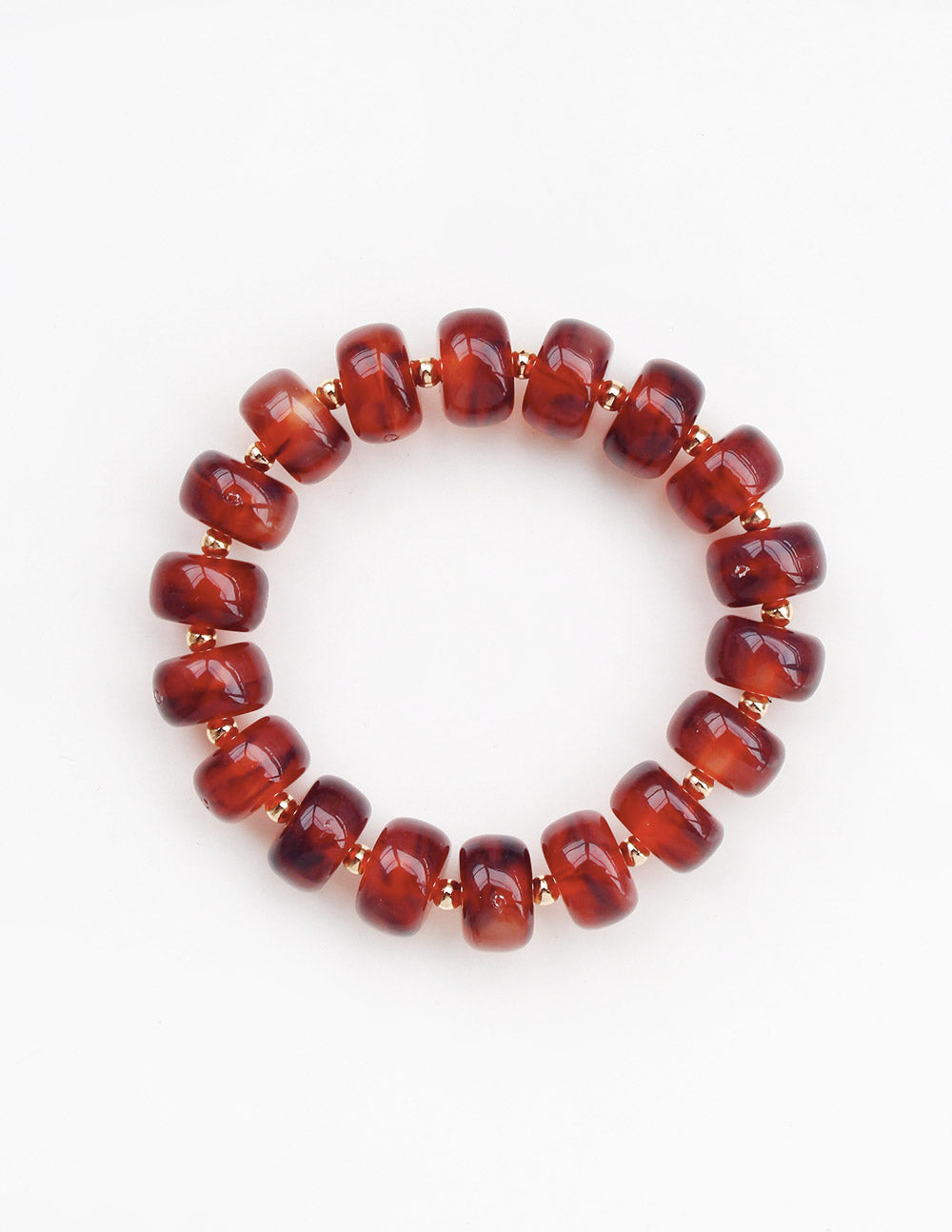 Tortoise Acrylic Oval Stretch Bracelet