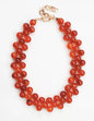 Triple Layered Tortoise Beaded Chunky 16"-18" Necklace