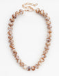 Natural/Cream Oval Beaded Chunky 16"-18" Necklace