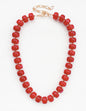 Red Beaded Chunky 16"-18" Necklace