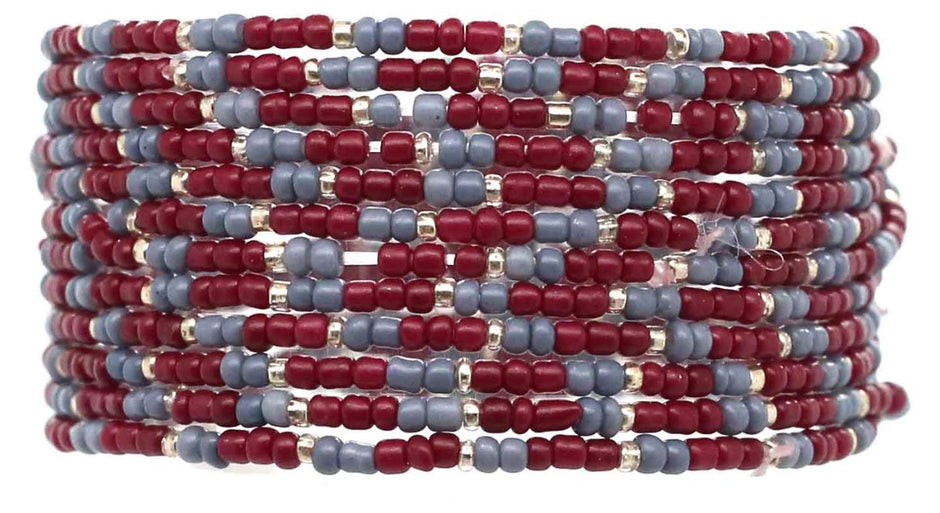 Sadie Sprinkle Bracelet Maroon & White main image 0