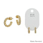 Gold Huggie Rhinestone Earring